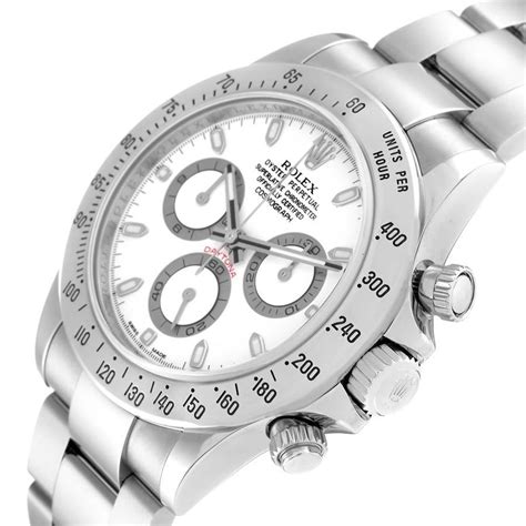 rolex chronograph white face|rolex 116520 white.